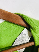 Load image into Gallery viewer, United Colors of Benetton Women's Cashmere V-Neck Jumper | M UK10-12 | Green