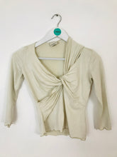 Load image into Gallery viewer, Karen Millen Women’s Crop Knot Modal Top | 1 UK8 | Cream White