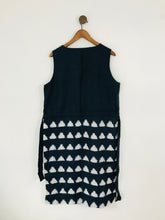 Load image into Gallery viewer, Jaeger Women’s 100% Linen Sleeveless Shift Midi Dress | UK16 | Blue