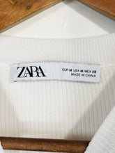 Load image into Gallery viewer, Zara Women's High Neck Ribbed Jumper | M UK10-12 | White
