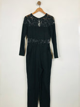 Load image into Gallery viewer, French Connection Women's Long Sleeve Lace Jumpsuit | UK12 | Black