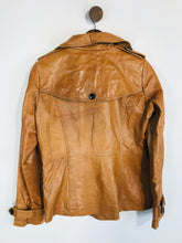 Load image into Gallery viewer, Tommy Hilfiger Women's Leather Jacket Overcoat | M UK10-12 | Brown
