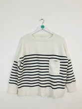 Load image into Gallery viewer, The White Company Women’s Striped Jumper | M UK12 | White