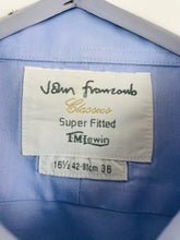 Load image into Gallery viewer, John Francomb T.M.Lewin Men’s Fitted Shirt | 16.5 42-91 36 | Blue