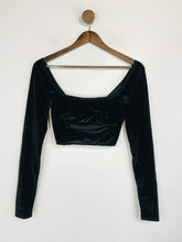 Load image into Gallery viewer, Urban Outfitters Out From Under Women's Velvet Corset T-Shirt | M UK10-12 | Black