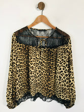 Load image into Gallery viewer, Zara Women's Leopard Print Lace Blouse | L UK14 | Multicoloured