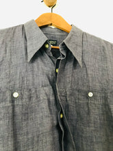 Load image into Gallery viewer, Armani Jeans Men's Linen Button-Up Shirt | L | Blue