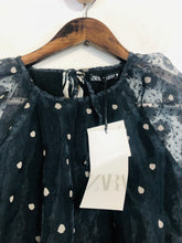 Load image into Gallery viewer, Zara Women's Floral Mini A-Line Dress NWT | S UK8 | Blue