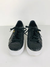 Load image into Gallery viewer, Puma Women's Leather Platform Trainers | UK6.5 | Black