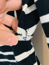 Load image into Gallery viewer, Whistles Women’s Striped C'est La Vie Sweatshirt Jumper | M UK10-12 | Navy