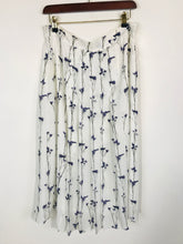 Load image into Gallery viewer, Reiss Women's Floral Pleated Midi Skirt | UK14 | White