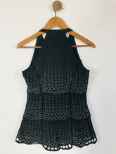 Load image into Gallery viewer, Karen Millen Women's Layered Cutout Blouse | UK10 | Black