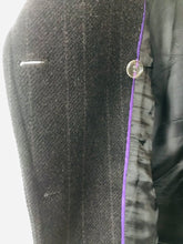 Load image into Gallery viewer, Paul Costelloe Women’s Pinstripe Pea Coat | UK14 | Black