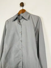 Load image into Gallery viewer, T.M. Lewin Women's Check Gingham Long Sleeve Button-Up Shirt | UK10 | Grey