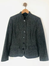 Load image into Gallery viewer, Jaeger Women's Wool High Neck Blazer Jacket | UK14 | Grey