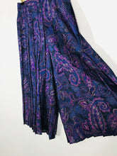 Load image into Gallery viewer, Jacques Vert Women's Vintage Pleated Culottes Trousers | UK12 | Purple
