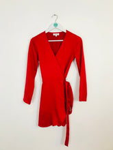 Load image into Gallery viewer, Dancing Leopard Women’s Long Sleeve Wrap Mini Dress | UK8 | Red