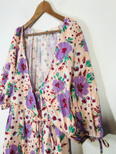 Load image into Gallery viewer, ASOS Women's Floral Balloon Sleeve A-Line Dress | UK18 | Multicoloured
