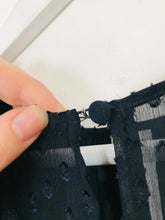 Load image into Gallery viewer, Hobbs Women’s Sheer Long Sleeve A-line Midi Dress | UK14 | Navy Blue