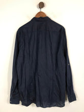 Load image into Gallery viewer, Ted Baker Men's Cotton Linen Button-Up Shirt | XL | Blue
