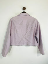 Load image into Gallery viewer, Zara Women's Crop Denim Jacket | S UK8 | Purple