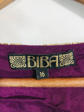 Load image into Gallery viewer, Biba Women's Boho Sequin Sheath Dress | UK16 | Purple