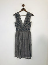 Load image into Gallery viewer, Trinny and Susannah Women's Embroidered Lace Sheath Dress | UK10 | Grey