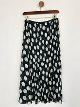 Load image into Gallery viewer, East Women's Polka Dot Pleated A-Line Skirt | L UK14 | Black