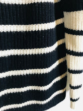 Load image into Gallery viewer, Hobbs Women's Merino Striped Jumper | S UK8 | Blue