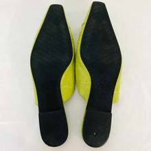 Load image into Gallery viewer, Zara Womens Leather Slider Sandals | EU40 UK7 | Lime Green