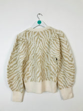 Load image into Gallery viewer, Mango MNG Womens Balloon Sleeve Knit Jumper NWT | M | Cream