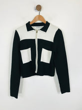 Load image into Gallery viewer, Zara Women's Colour Block Zip Cardigan | M UK10-12 | Black