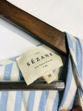 Load image into Gallery viewer, Sezane Women's V-Neck T-Shirt | EU38 UK10 | Blue