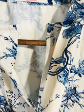 Load image into Gallery viewer, Anne Louise Boutique Women's Floral High Neck Blouse | UK10 | White