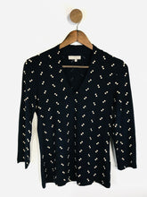Load image into Gallery viewer, Hobbs Women's Polka Dot Long Sleeve T-Shirt | S UK8 | Blue