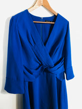 Load image into Gallery viewer, Karen Millen Women's Pleated Midi Dress | UK14 | Blue
