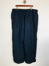 Load image into Gallery viewer, M&S Women's Linen Wide Leg Casual Trousers | UK20 | Blue