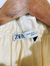 Load image into Gallery viewer, Zara Women's High Neck Button Blouse | M UK10-12 | Yellow