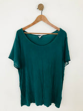 Load image into Gallery viewer, DKNY Women's Wide Neck Sheer Sleeve T-Shirt | XL UK16 | Green