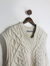 Load image into Gallery viewer, Zara Women's Cable Knit Sweater Vest | S UK8 | White