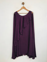 Load image into Gallery viewer, Biba Women's Tunic Cape Shift Dress | UK18 | Purple