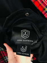 Load image into Gallery viewer, Long Clothing Men's Reversible plaid Bomber Jacket | M | Black
