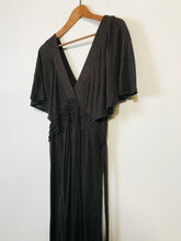 Load image into Gallery viewer, Monsoon Women's V Neck Sheath Dress | UK16 | Brown