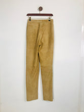 Load image into Gallery viewer, Jaeger Women's Suede Casual Trousers | UK8 | Beige