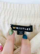 Load image into Gallery viewer, Whistles Women's Wide Leg Corduroy Trousers | UK12 | White Cream