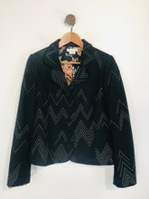 Load image into Gallery viewer, Megan Park Women's Wool Contrast Blazer Jacket | Size 3 | Black