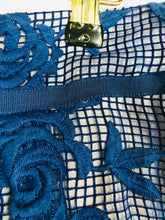 Load image into Gallery viewer, Coast Women's Floral Lace A-Line Skirt | UK16 | Blue