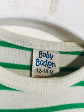 Load image into Gallery viewer, Boden Kid's Striped Playsuit | 12-18 Months | Green