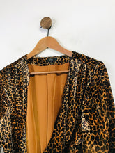 Load image into Gallery viewer, J.Crew Women's Velour Leopard Print Wrap Dress | UK12 | Multicoloured