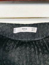 Load image into Gallery viewer, Mango Women's Floral High Waist Smart Trousers | EU40 UK12 | Black